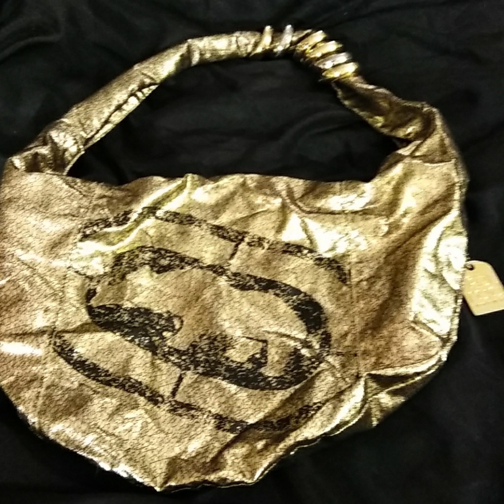 Red Marco Ecko Gold & Black Hobo Purse